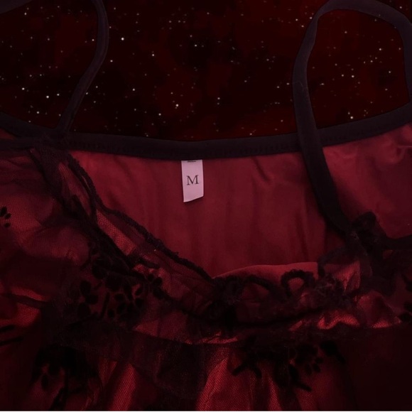 2 Red Floral Dresses Size M - Picture 5 of 6